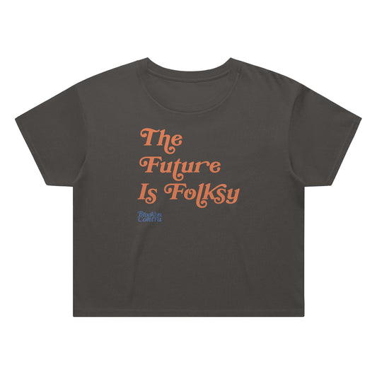 The Future is Folksy Loose Crop Shirt