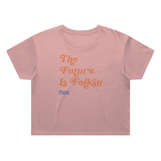The Future is Folksy Loose Crop Shirt